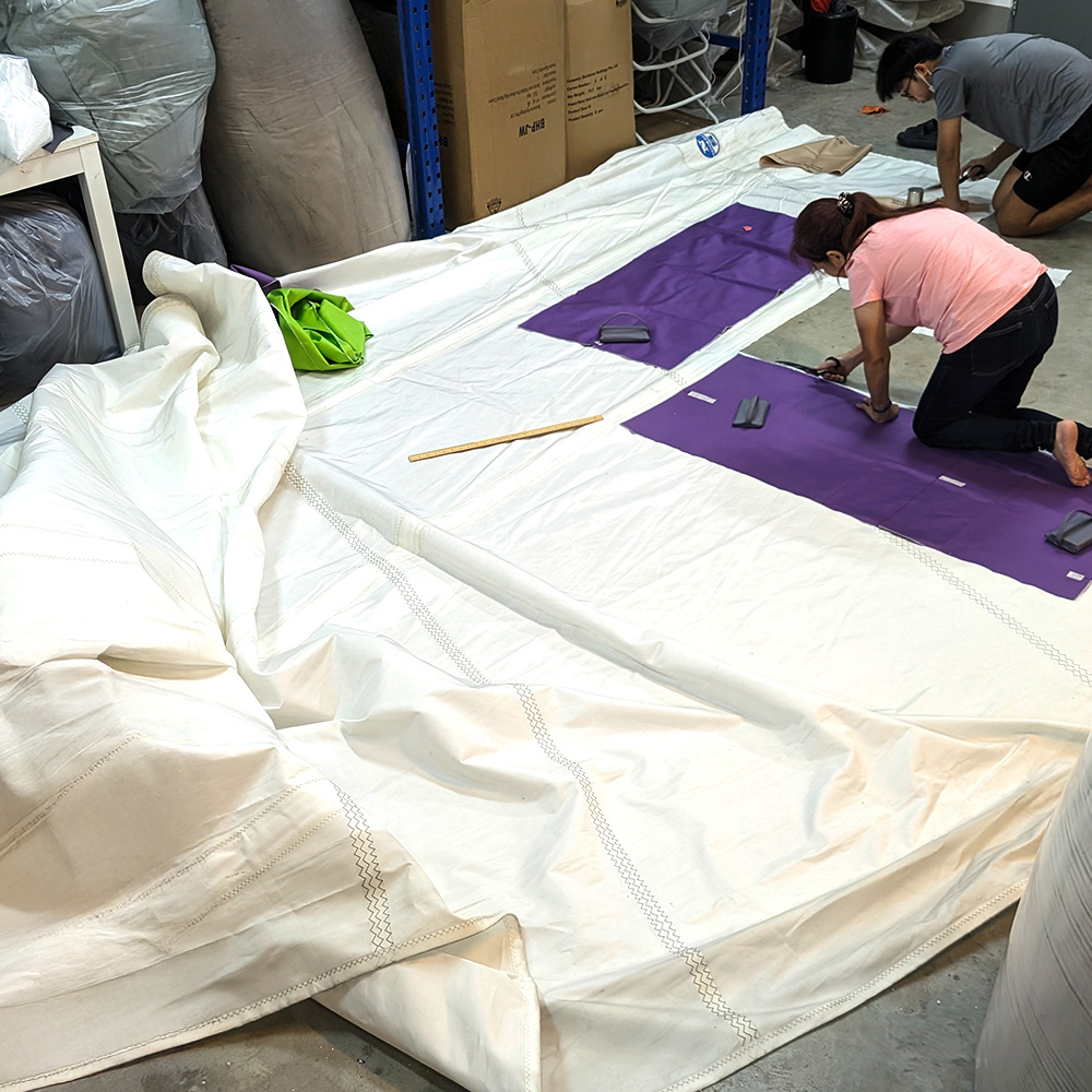 Giving Discarded Yacht Sails a Second Life as Cozy Bean Bags